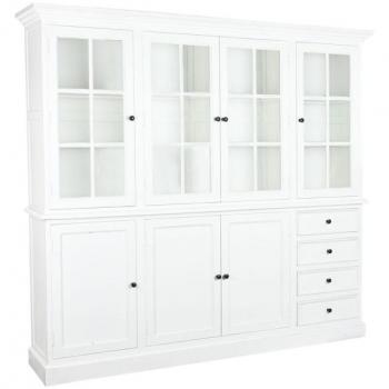 Vitrina de Cristal y Madera MDF DKD Home Decor 218,4 x 40,6 x 203 cm