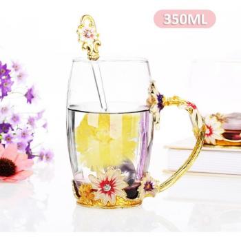 Enamel Rose Tea Cup with Box