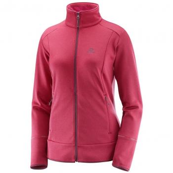 Giacca Full Zip Donna Salomon Discovery Lampone