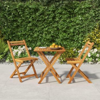 VidaXL 3 Piece Bistro Set Acacia Wood Folding