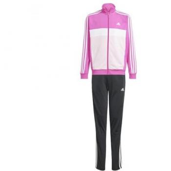 Adidas Kinder Trainingsanzug 3 Streifen Tiberio in Semi Lucid Fuchsia/Weiß