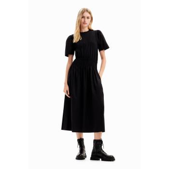 Desigual Abito midi in cotone nero
