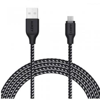 Aukey Cable de datos y carga 12W QC, 2 metros USB‑A a MicroUSB