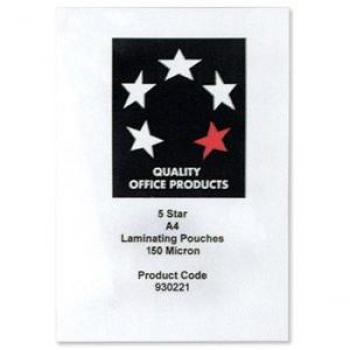 Office A4 Laminating Pouches 150 Micron Matt Pack 100