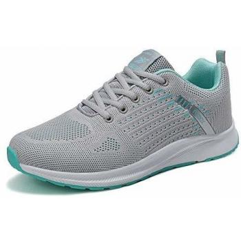 AX BOXING Unisex Trainers Shoes Multisport Running Walking Gym Shoe Sport Sneakers Grey/Green Size 4-11