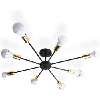 8-Head Vintage Industrial LED Chandelier