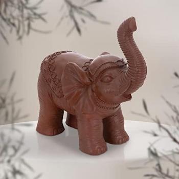 Figurine Décorative Eléphant 36x19x39 cm Marron de ML-Design