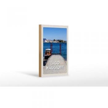 Holzschild Dekoration Lago Maggiore 12x18 cm Meer