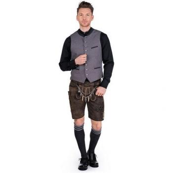 Herren Trachtenshirt Orbis, Typ Hartwig, Farbgebung Schwarz/Greige