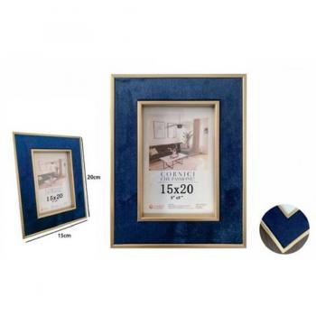 Quadro Cornice Blu con Finitura Oro 15x20 – 70312