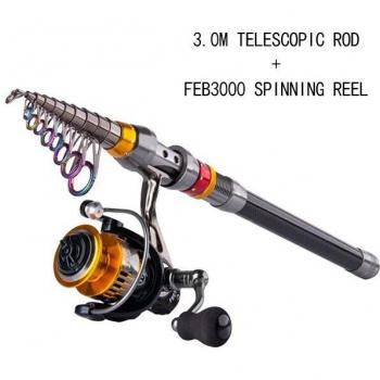 Goture 1.8M-3.6M Fishing Rod with 4000 Series Spinning Reel