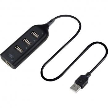 Kebidu 4-Port USB-Hub 2.0 mit Kabel für Computerperipherie