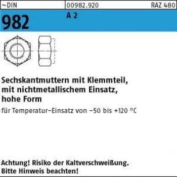 REYHER 500‑er‑Set Sechskantmuttern M10 A2 DIN 982 Edelstahl