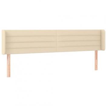 VidaXL LED uzglavlje krem 203x16x78/88 cm od tkanine