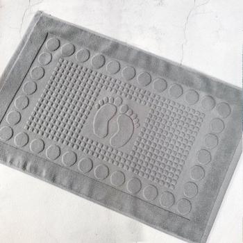 Absorbent Cotton Bath Mat Blue Gray