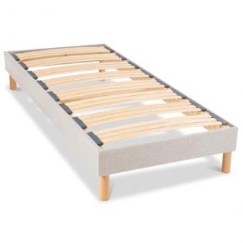 Somier de Lamas Madera y Tela 90x200