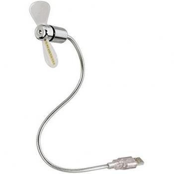 DELTACO USB Fan, Rechargable battery FT-775 Variable speeds White