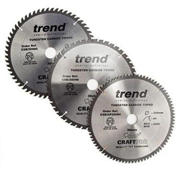 LAME TREND SCIE CIRC 250 TCT 30 MM D'ALÉGAGE 3 MM TRAIT