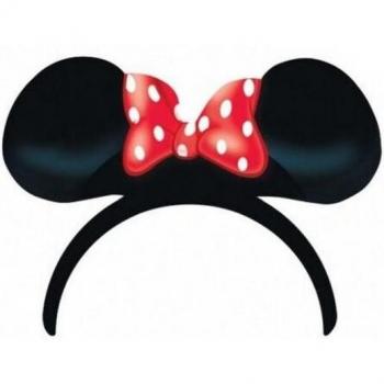 Accessori Festa Minnie Mouse: Orecchie e Fiocco (Set da 4)