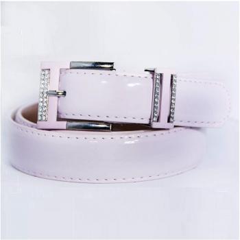 Cinturón Femenino Rosa con Detalle de Metal