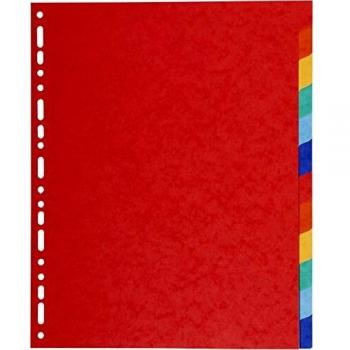 Exacompta 220gsm A4 Card Dividers 12 Part