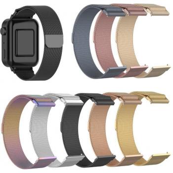 Bracelet en maille d'acier inoxydable 18mm pour montres intelligentes Xiao-mi
