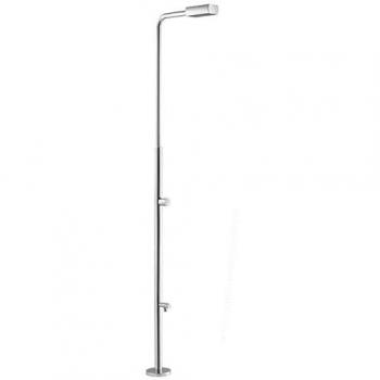 Douche de piscine en inox AISI-304, 2 mètres avec robinet
