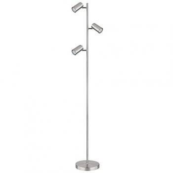 GLOBO Spot nickel matt Metall B/H/T: ca. 23x154x25 cm GU10 3 Brennstellen