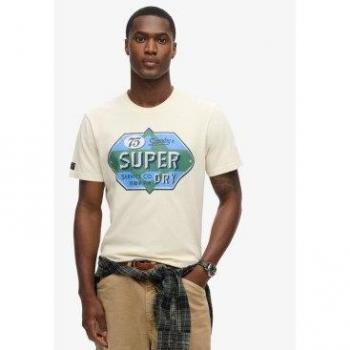 Gasoline Workwear T-Shirt by Superdry – Rice White L Men