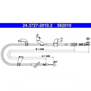 ATE Handbremsseil für Suzuki 24.3727-2010.2