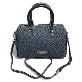 Denim‑Optik Satchel „Evrim“ – Dunkelblau