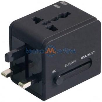 Adaptador de Tomada Universal com 2 USB