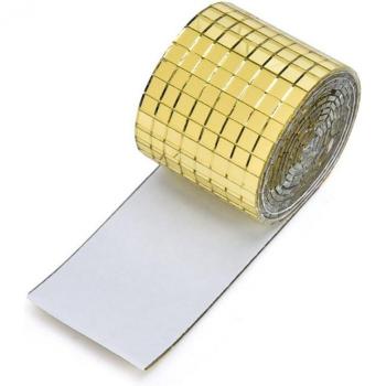 Self-Adhesive Square Mirror Tiles 100x4CM for Crafts