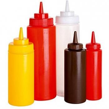 Utopia, F61019-000000-B01012, Clear Squeezey Sauce Bottle, 32 oz (96 cl), Box of 12