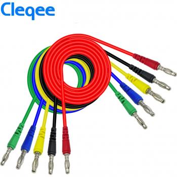 Cleqee P1043 4mm Dual Banana Plug Test Leads for Digital Multimeter, 1M, 1000V/10A