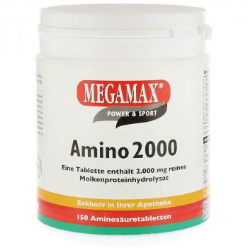 Megamax Amino 2.000, reines Molkenprotein, 150 Tabletten