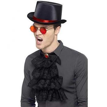 Gothic‑Kostümset mit Hut, Brille & Jabot – Vampir‑Stil