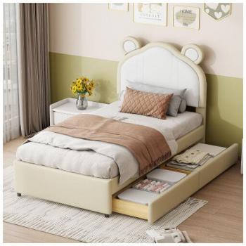 Letto Imbottito Orecchie e Vani