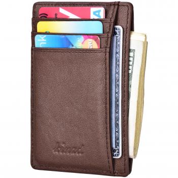 Kinzd Front Pocket Wallet in Vintage Coffee with RFID Blocking