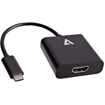 V7 USB-C(m) a HDMI(h) adaptator negro, USB C, HDMI 1.4, Negro