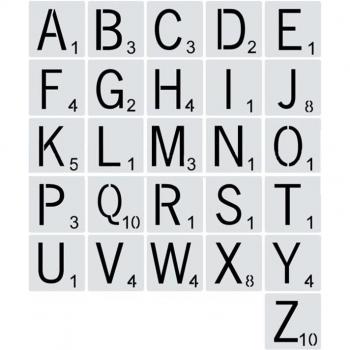 26PCS Reusable Letter Stencils for Painting and Crafting
