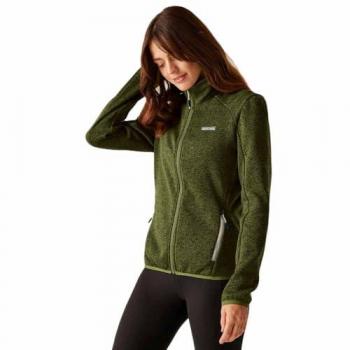 Mujer Regatta Forro Polar Pull Over Verde Pastel con Cremallera