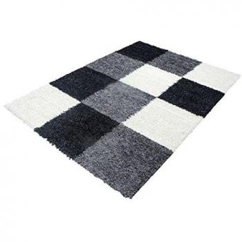 Hochflor-Teppich AYYILDIZ Life Shaggy 120x170 cm schwarz