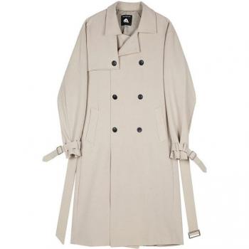 Chaqueta de gabardina para hombre, cortavientos, con solapa suelta, otoño e invierno