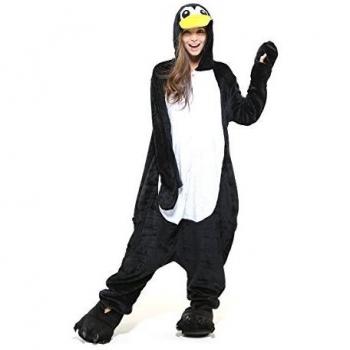 Peluche pingouin noir/blanc adulte – Taille S