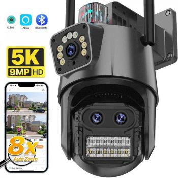 Sorveglianza IP 5K HD 9MP 8X Zoom Esterna con Tracciamento Automatico
