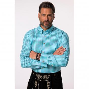Camicia a quadri tradizionale uomo 8XL turchese JP1880