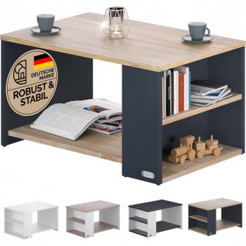 Table basse Santa Cruz bois/gris 90x60x50cm