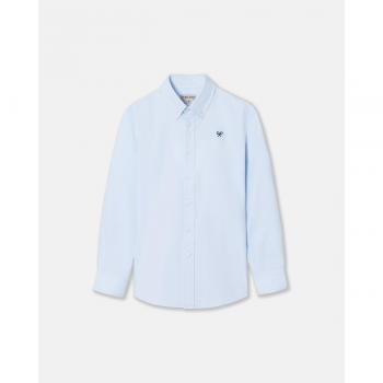 Silbon Youth Long Sleeve Oxford Shirt – 6-10 Years, Blue Denim