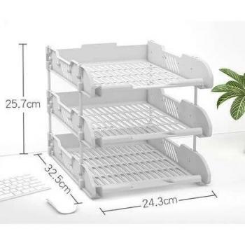 Three-Tier Office Storage Shelf